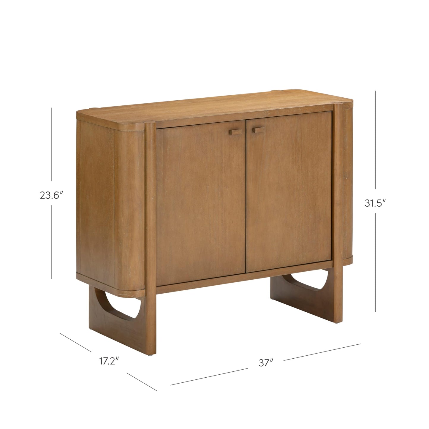 37" Pine Wood Credenza