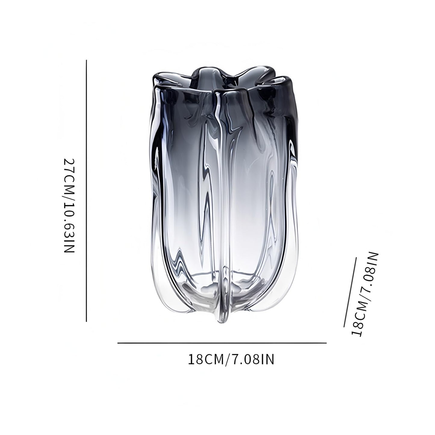 Hand-Blown Art Glass Vase