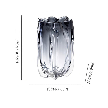Hand-Blown Art Glass Vase
