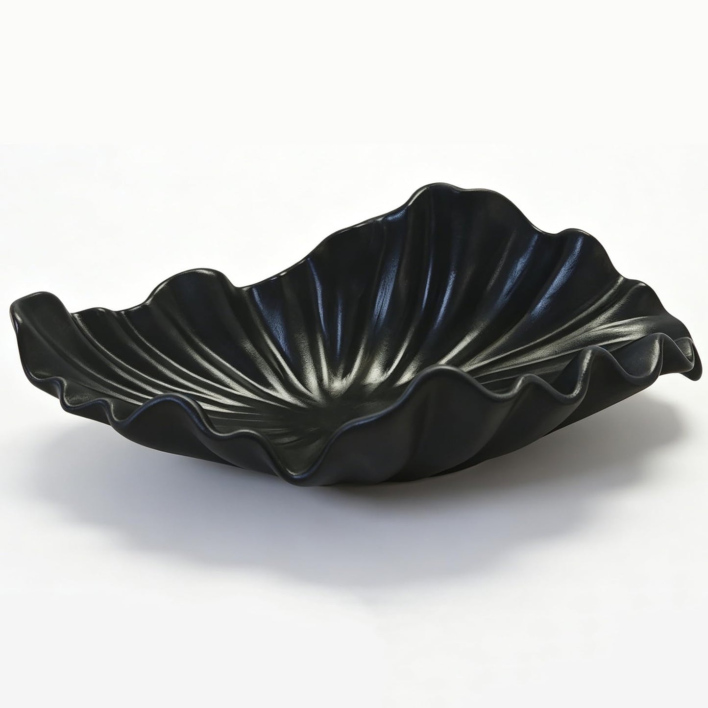 Black Sculptural Decorative Bowl