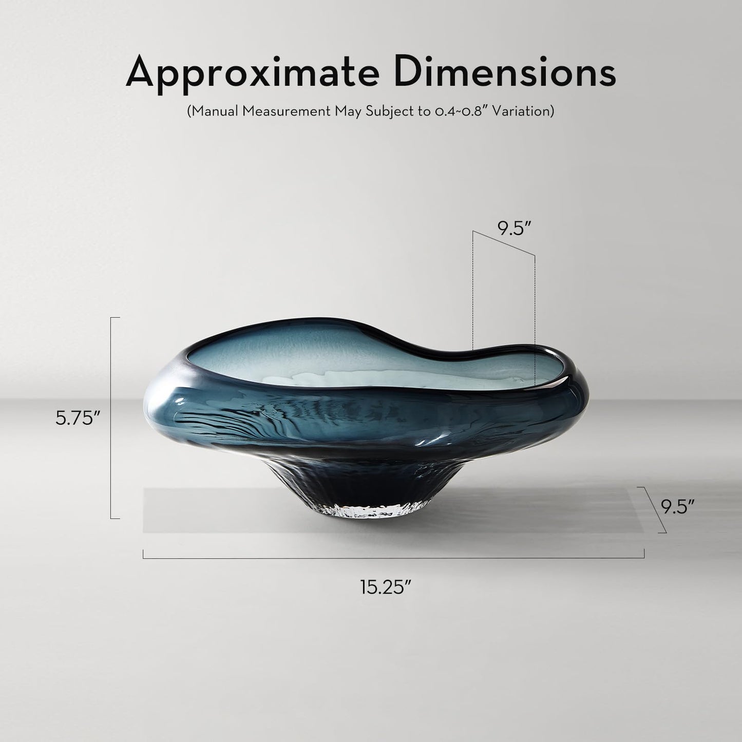 Hand-Blown Glass Decorative Bowl