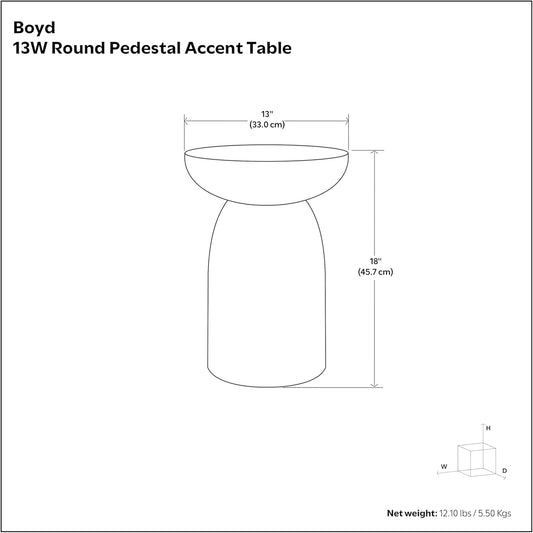 White Mango Wood Accent Table