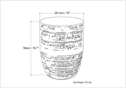 Metal Drum Accent Table