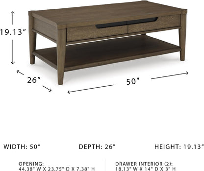 Wood Coffee Table with Storage