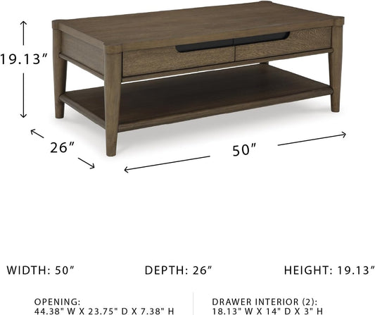 Wood Coffee Table with Storage