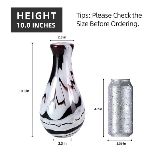 Hand-Blown Glazed Art Glass Vase