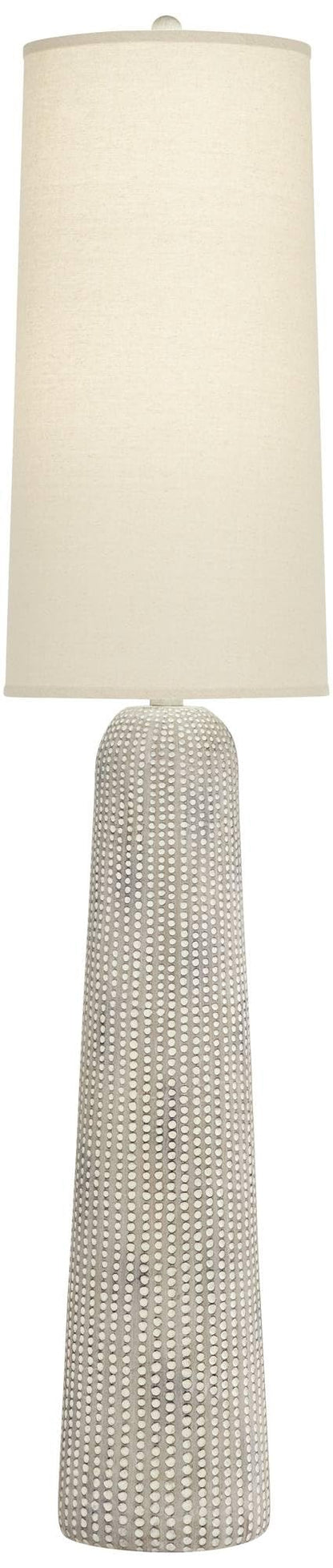 Possini Euro Design Leisa Mid Century Modern Coastal Southwest Bohemian 64 1/2" Tall Standing Floor Lamp Foot Switch Natural Hammered Pattern Living Room Bedroom House Reading Office Home Décor