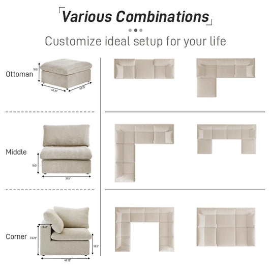 160" Modular Sectional Sofa