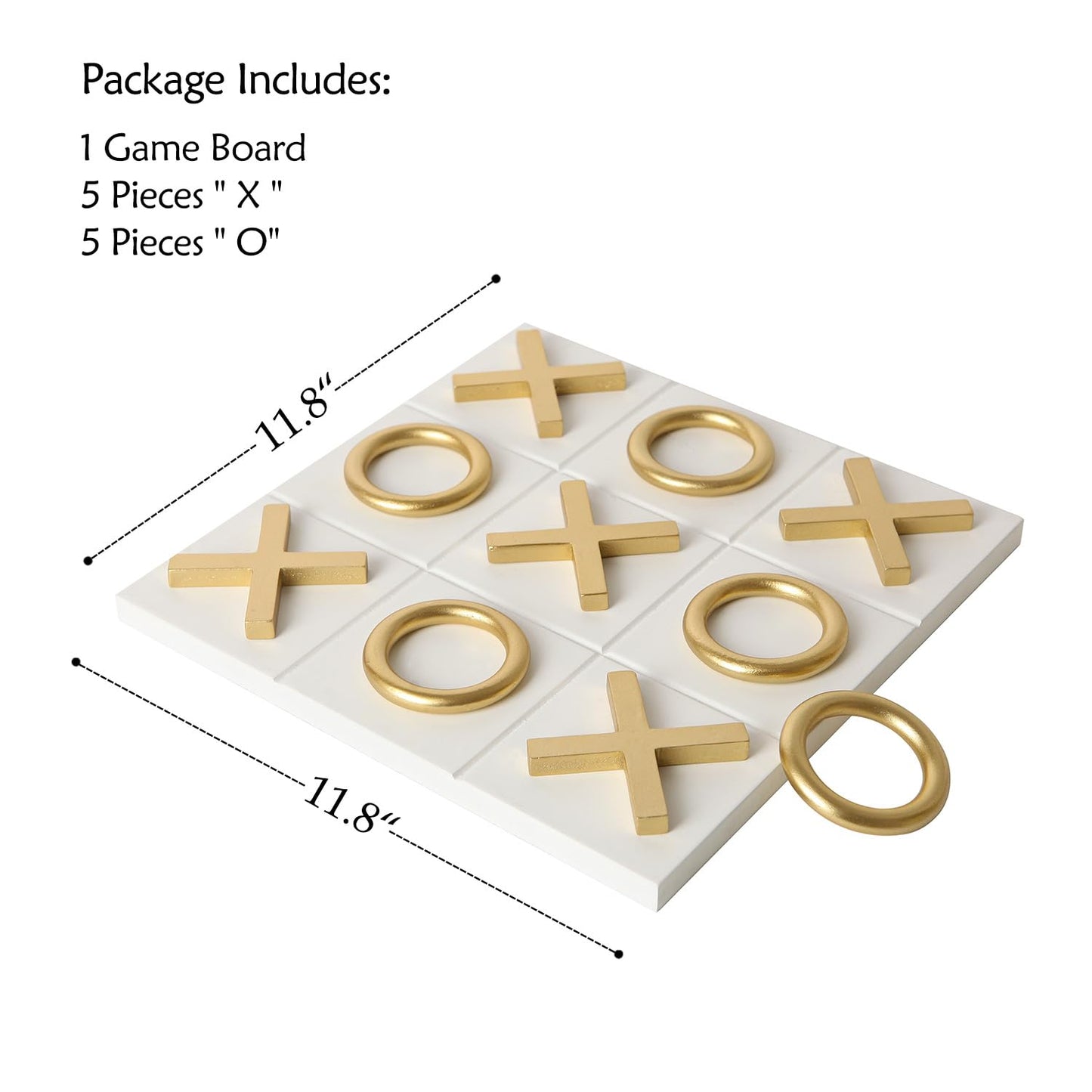 Wood & Resin Tic Tac Toe Decorative Object