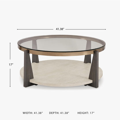 Glass Top Round Coffee Table