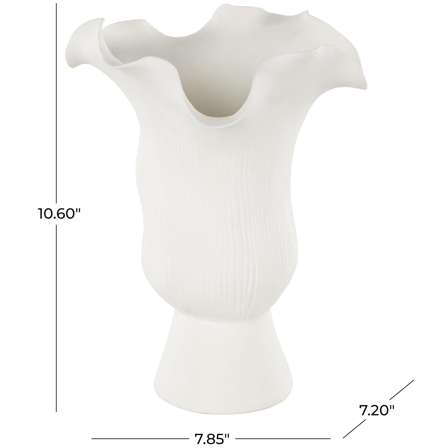 White Abstract Ceramic Vase