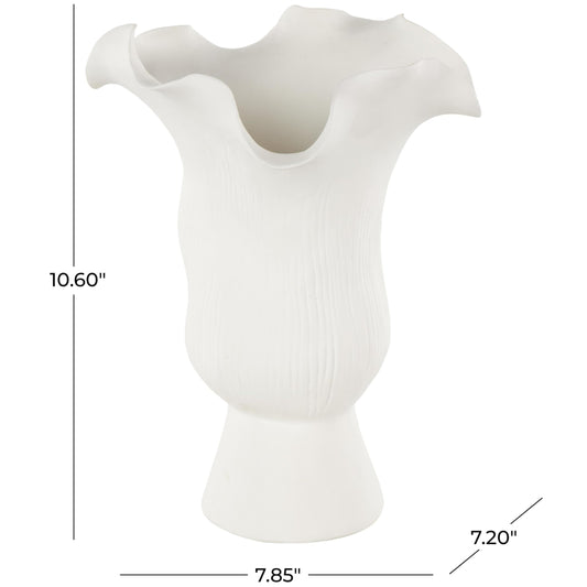 White Abstract Ceramic Vase