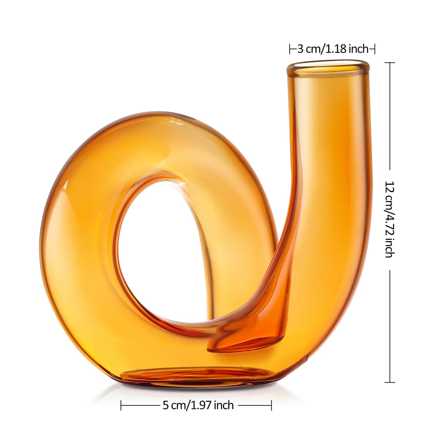 Hand-Blown Abstract Glass Vase