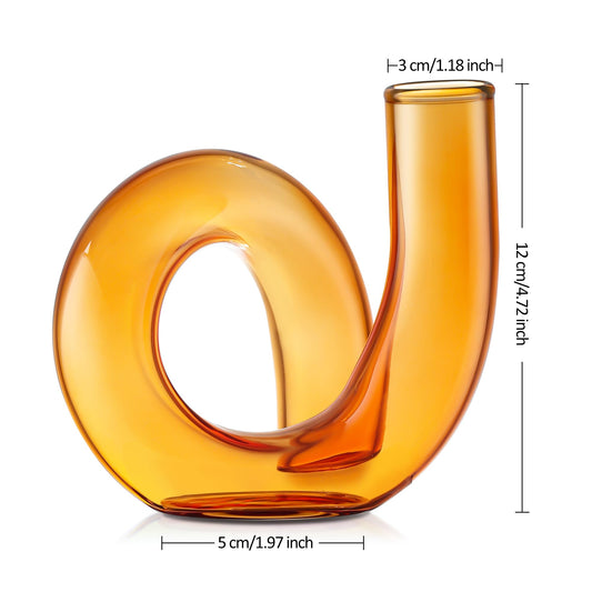 Hand-Blown Abstract Glass Vase