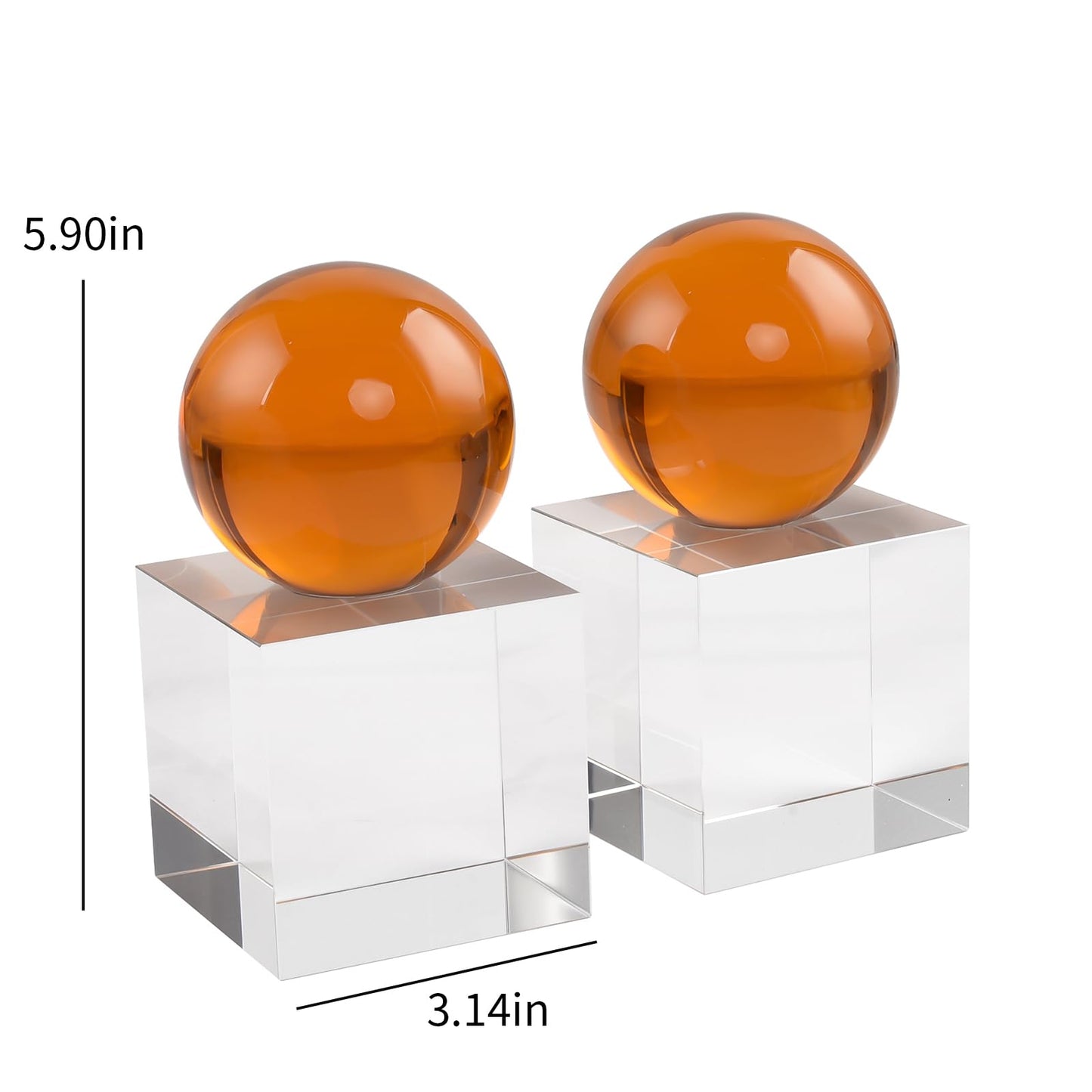 Crystal Sphere Bookends
