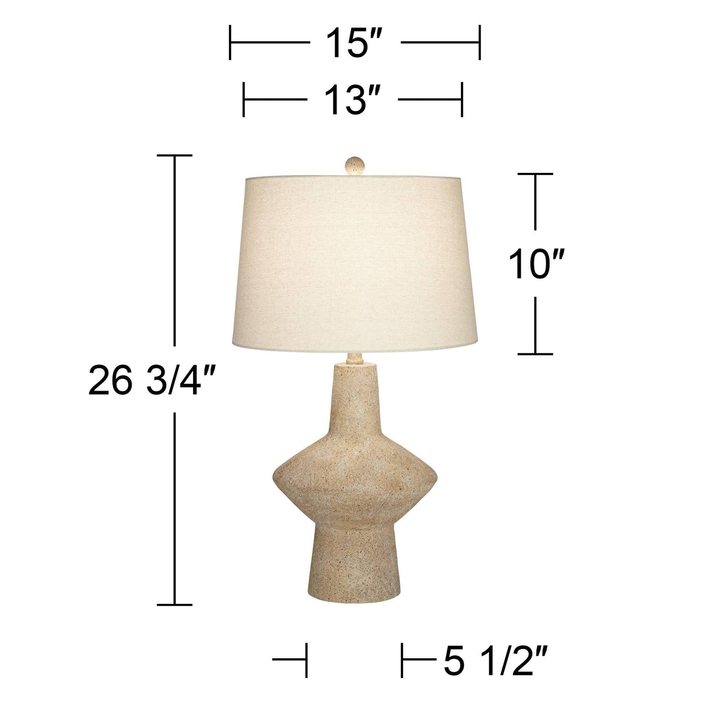 Textured Resin Table Lamps, Set of 2