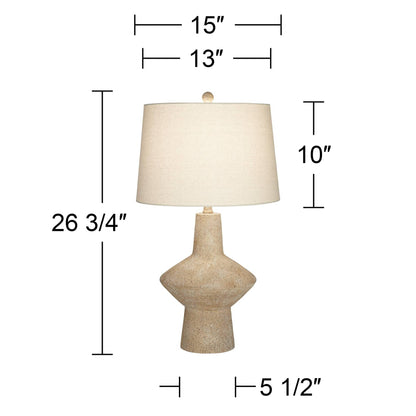 Textured Resin Table Lamps, Set of 2
