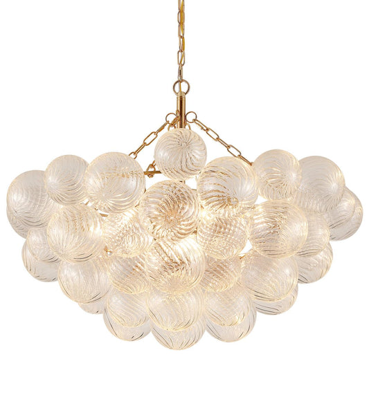 31" 9-Light Glass Bubble Chandelier