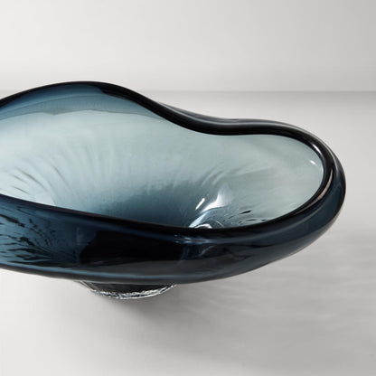 Hand-Blown Glass Decorative Bowl