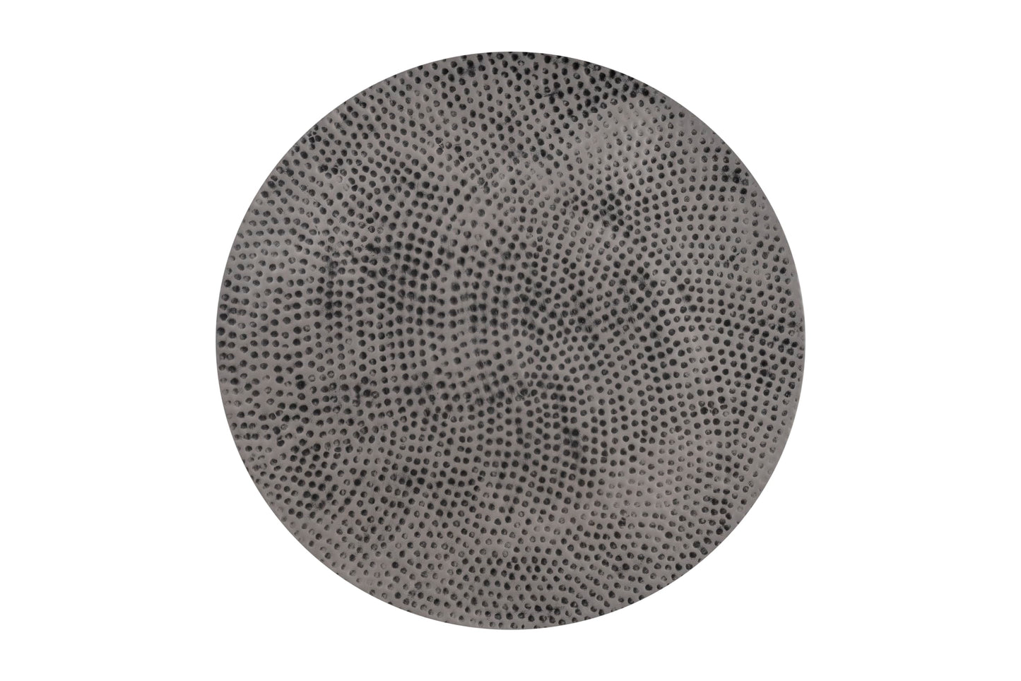 Albany Living Modern Round Aluminum Hammered Embossed Texturing, Metal Drum Coffee Table with Removable Lid for Storage,Fully Assembled, for the Living Room and Bedroom, Gray