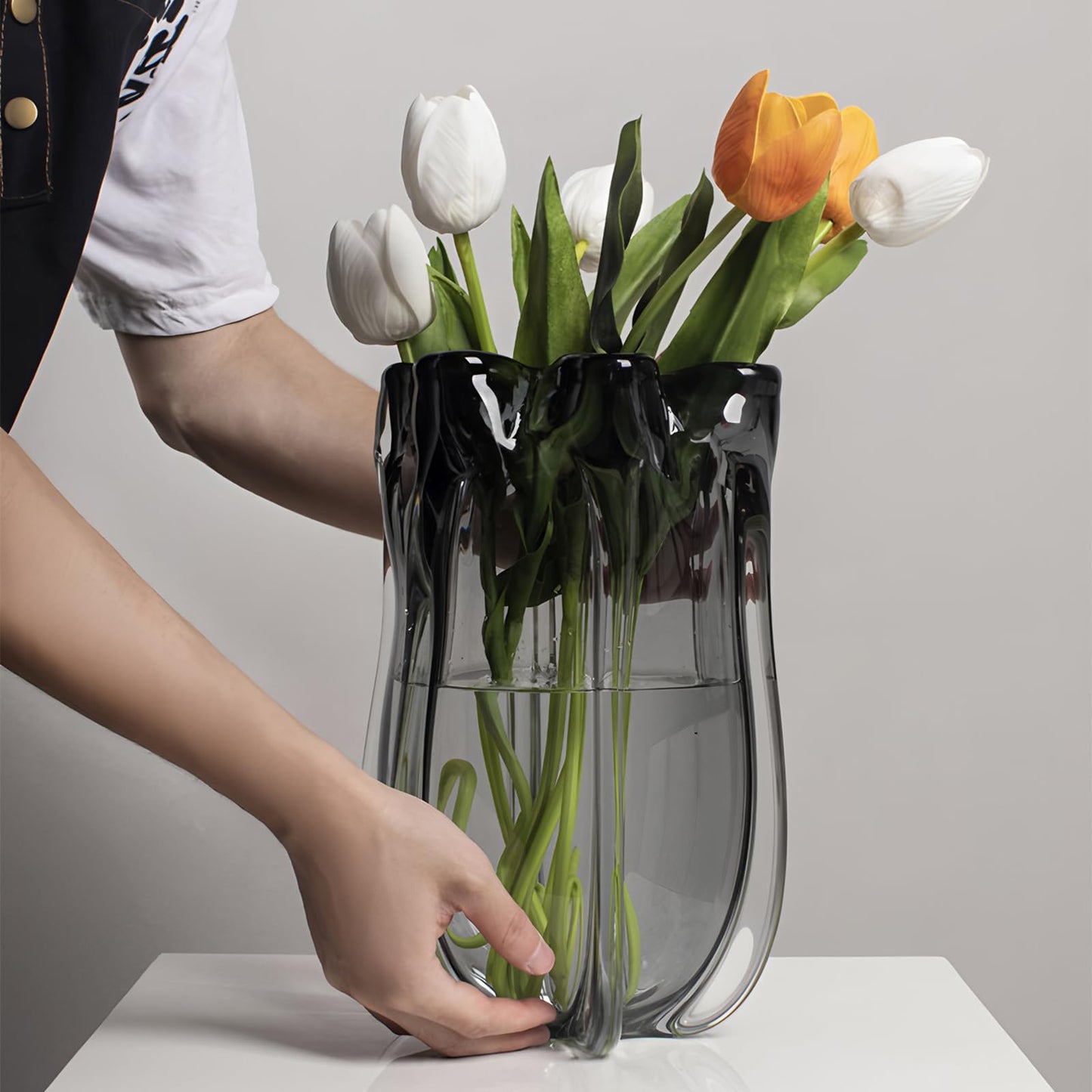 Hand-Blown Art Glass Vase