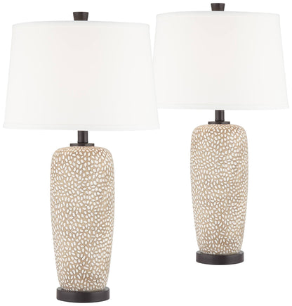 Resin Table Lamps, Set of 2
