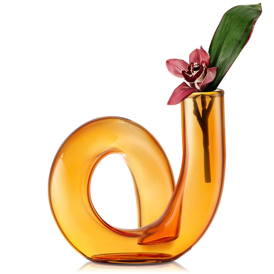 Hand-Blown Abstract Glass Vase