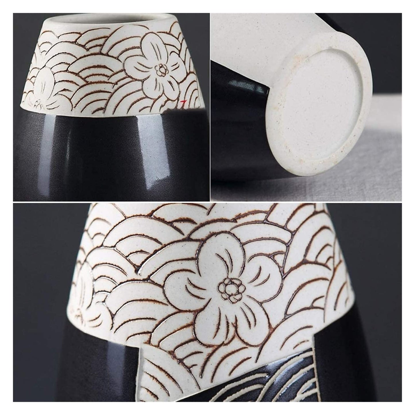 Ceramic Japandi Vases, Set of 3