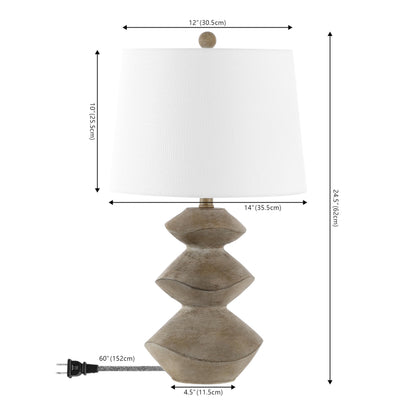 Sculptural Resin Table Lamp