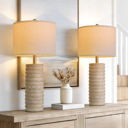 Ceramic Table Lamps, Set of 2