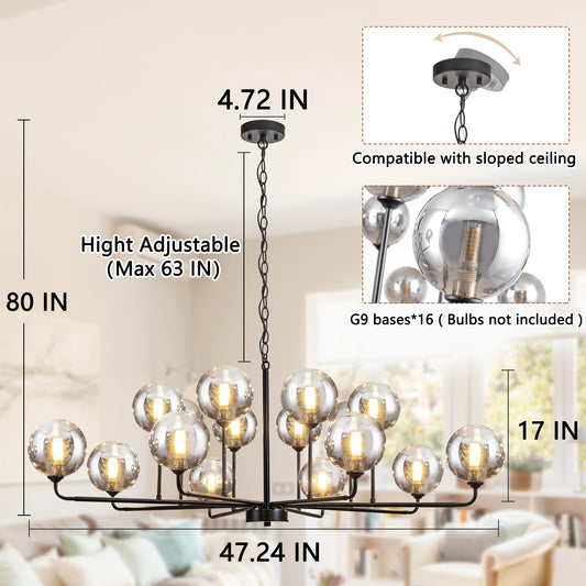 47-1/4" 16-Light Chandelier