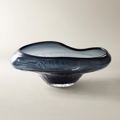 Hand-Blown Glass Decorative Bowl