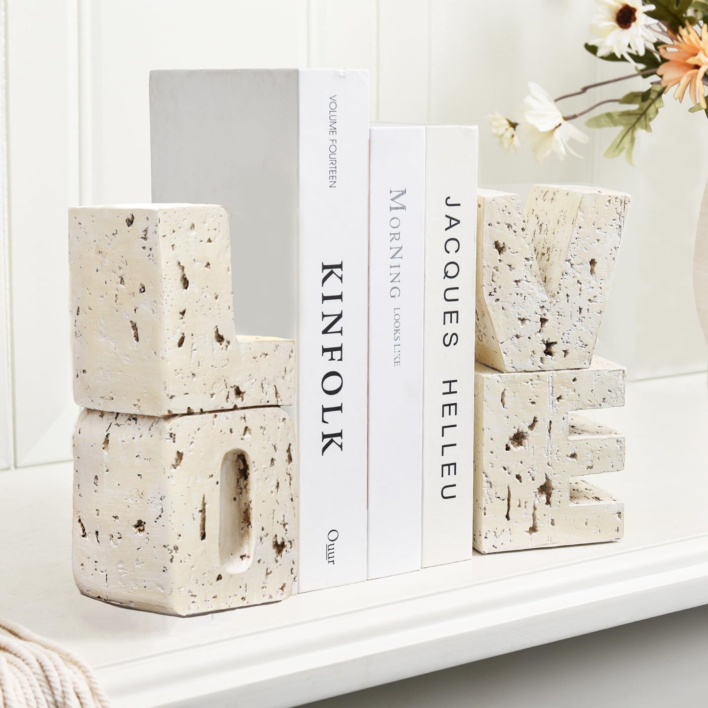 Resin Love Bookends