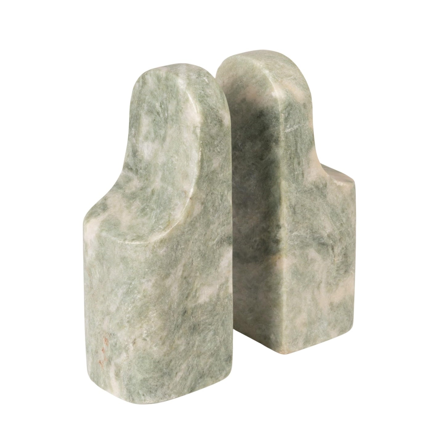 Green Marble Bookends