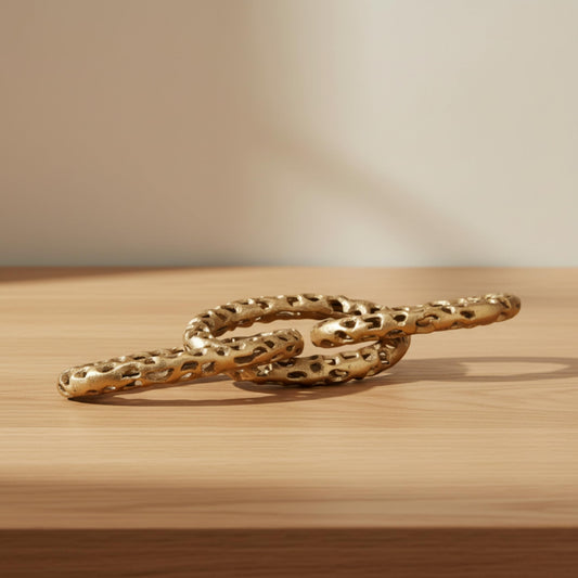 Gold Aluminum Chain Decorative Sculpture