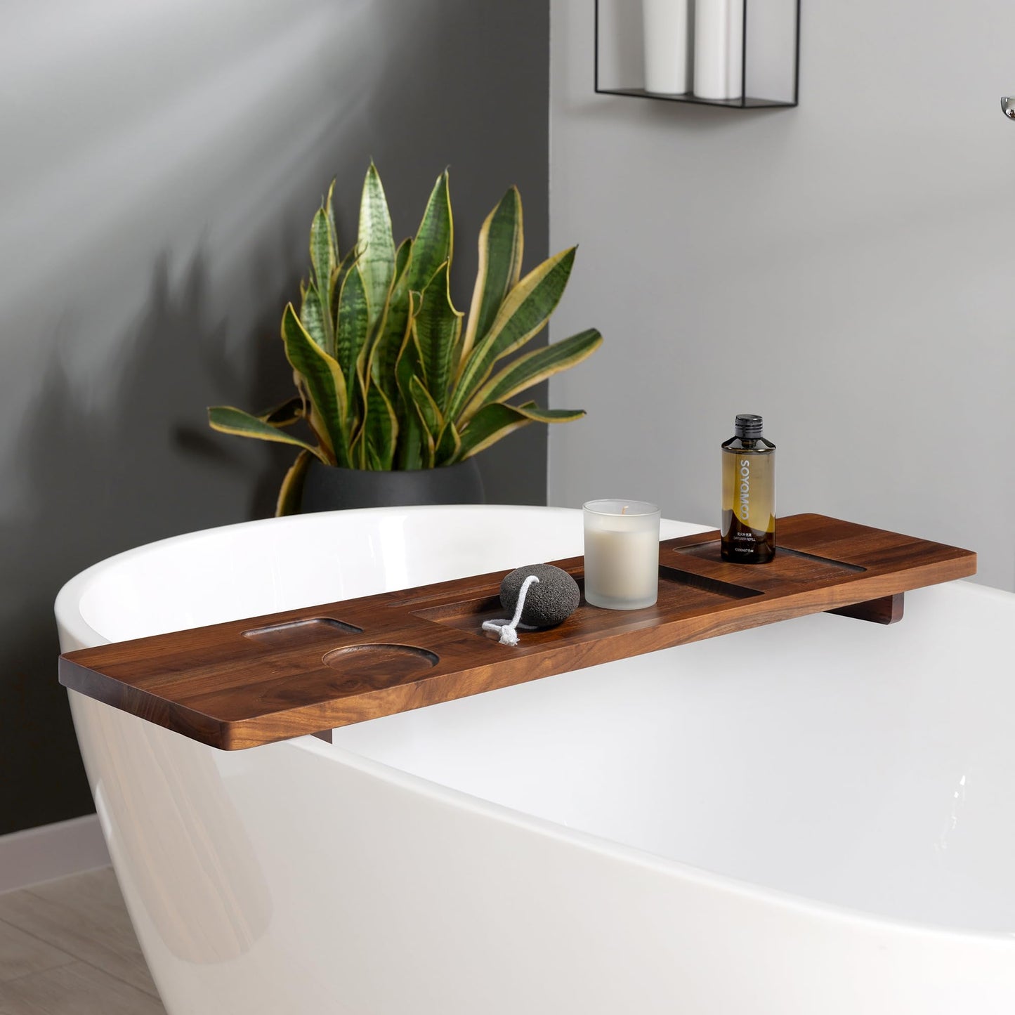 Expandable Teak Wood Bath Tray