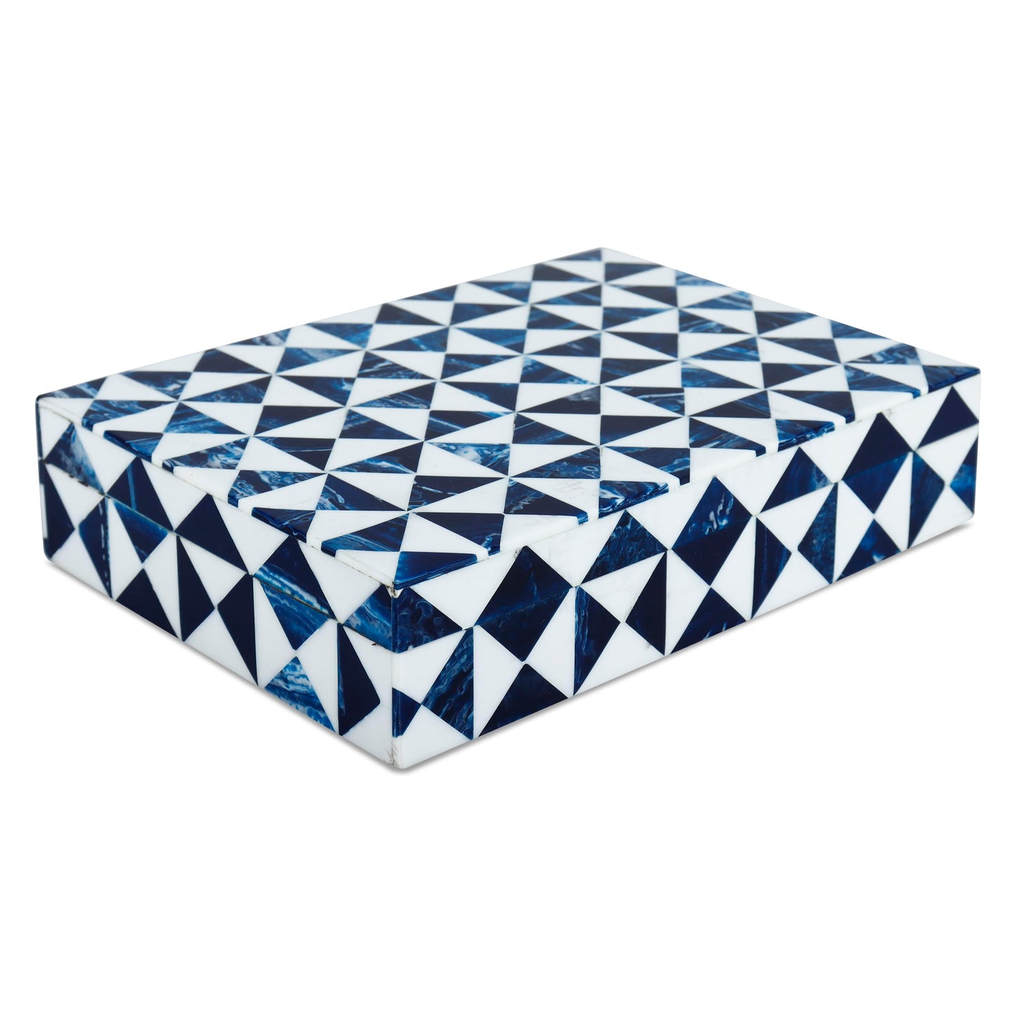 Wooden Decorative Box with Resin Inlay