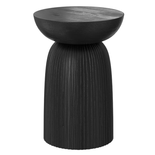 Round Mango Wood Accent Table