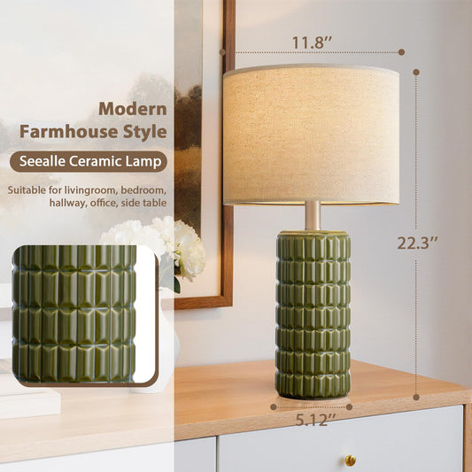 Ceramic Table Lamps, Set of 2