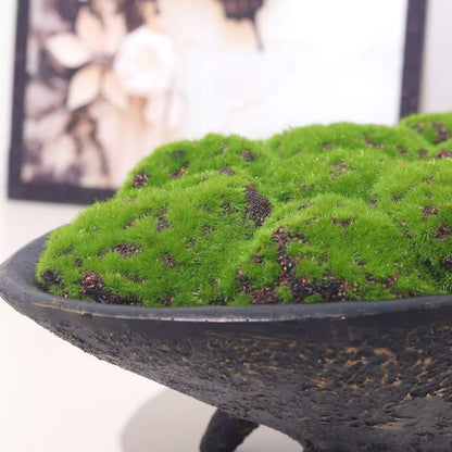 Decorative Sculptural Bowl with Artificial Moss