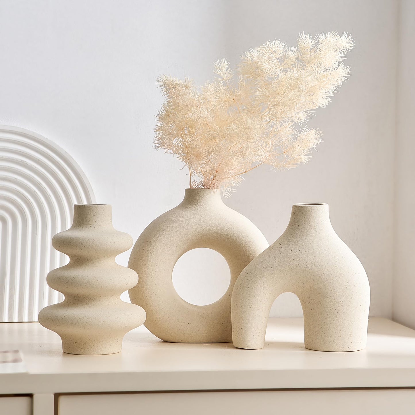 Sculptural Ceramic Vases, Set of 3