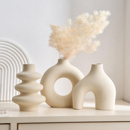 Sculptural Ceramic Vases, Set of 3