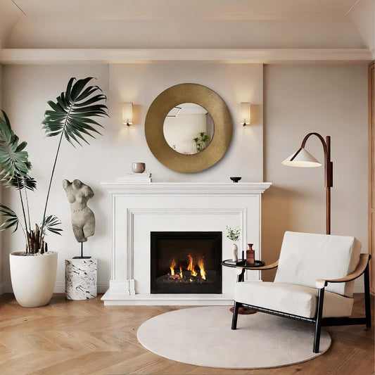 27" Metal Framed Wall Mirror
