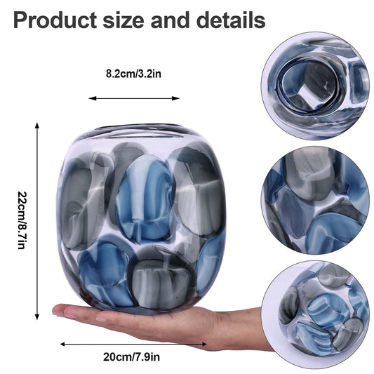 Hand-Blown Murano Glass Vase