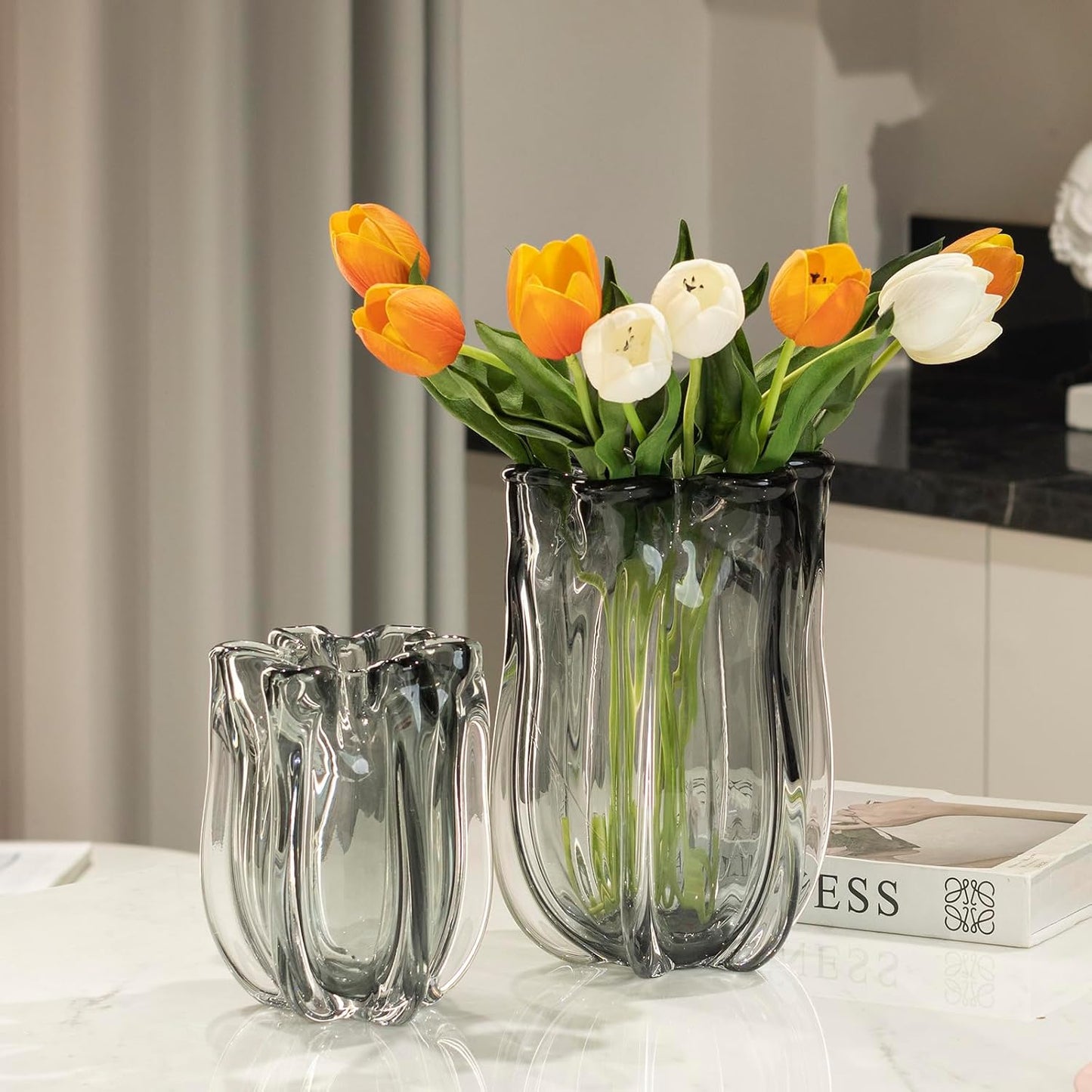 Hand-Blown Art Glass Vase