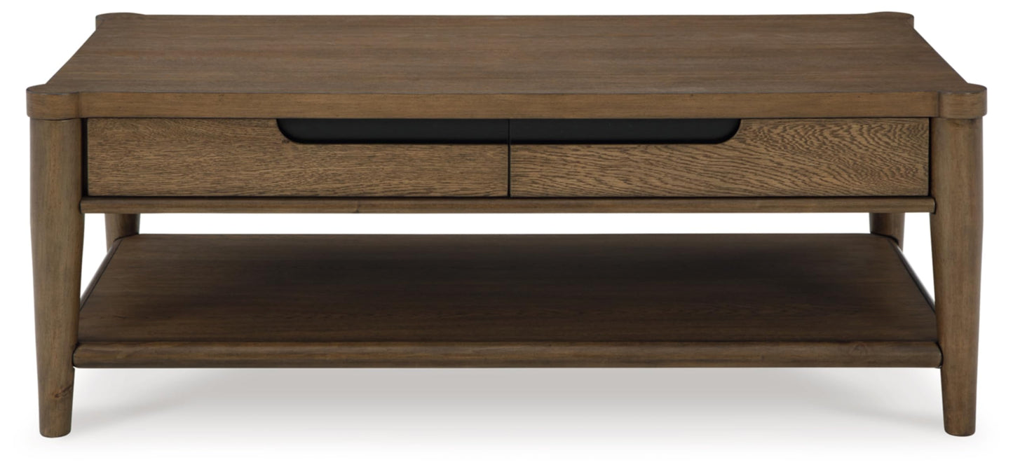 Wood Coffee Table with Storage