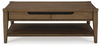 Wood Coffee Table with Storage