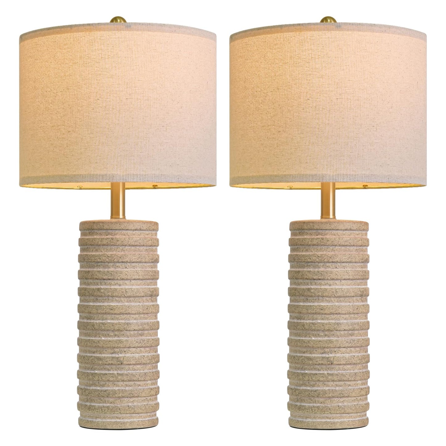 Ceramic Table Lamps, Set of 2