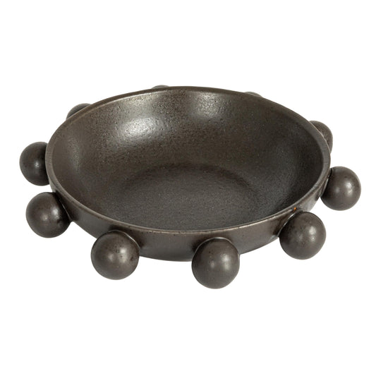 Black Stoneware Decorative Bowl