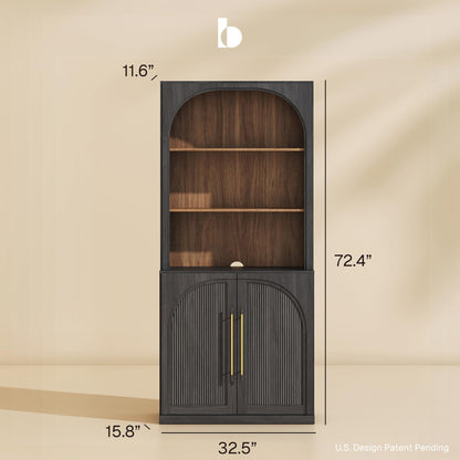 Modular Hutch Storage Cabinets, Set of 2